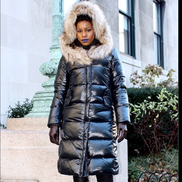 SNOWMAN NEW YORK GRACEFUL DUCK DOWN COAT- RARE - Picture 2 of 15